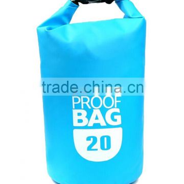 500D 20L Waterproof Fabric Roll Top Storage Bag Outdoor Waterproof Dry Bag Dry Compression Sack Keeps Gear Dry For Kayaking