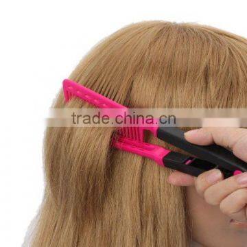 2016 NewHair Straightener Hairdressing Salon Straightening Brush Folding V Comb