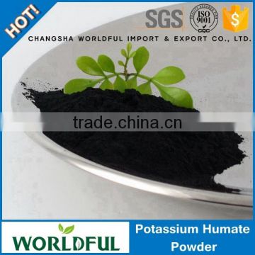 Natural Organic Fertilizer Potassium Humate Powder with High Water Solubility 90% min