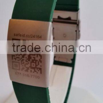 Waterproof rubber band sports wristbands runners identity bracelet