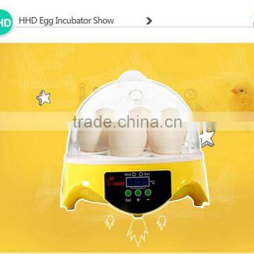 HHD Portable 7 Eggs incubator with 98% Hatching Rate CE Approved poultry equipment