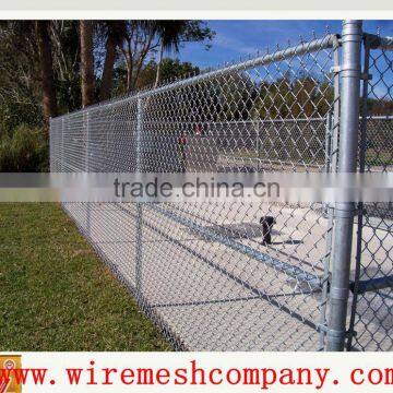 hot galvanized 2"chain link fence/cyclone wire mesh