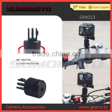 Go pro swivel mount fixed on the bicycle handlebar for go pro hero5