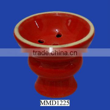 Red ceramic handmade ceramic pipes hookah