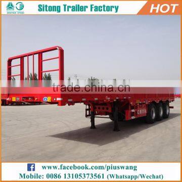 Factory 3 axles 60T gooseneck type side wall panel 5x10 cargo trailer