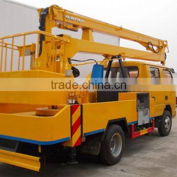 Dongfeng 95HP Hydraulic Cage Lift Truck High Rise Work Platform Truck photo-2