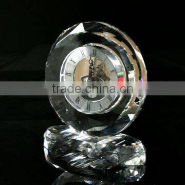 2016 glass crystal table clock