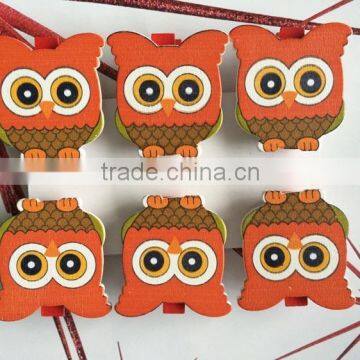 Wooden Decoration Wooden Pegs,decoration Clips Owls Pegs Gifts photo-5