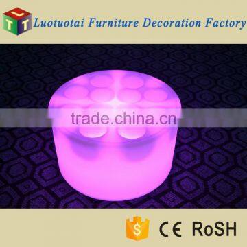 2015 New Product Design Rechargeable Color Changing Round LED Wine Tray photo-3