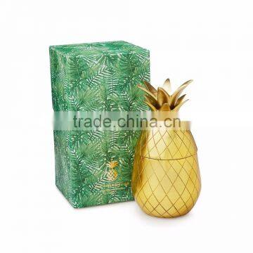Gold Plated Pineapple Cocktail Cup, Mini Pineapple Candlesticks photo-2