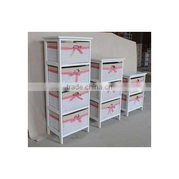 Wooden Cabinet With Fabric Drawer /Living Room Chest photo-2