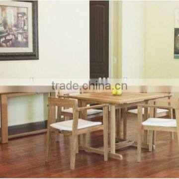 2015 Simple design malaysia outdoor solid wood furniture dining set