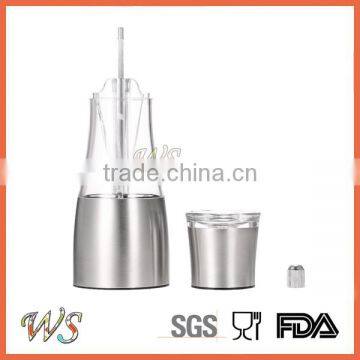 WS-PG28 Adjustable Ceramic Core Rotor 2in1 Stainless Steel Salt and Pepper Shakers photo-2