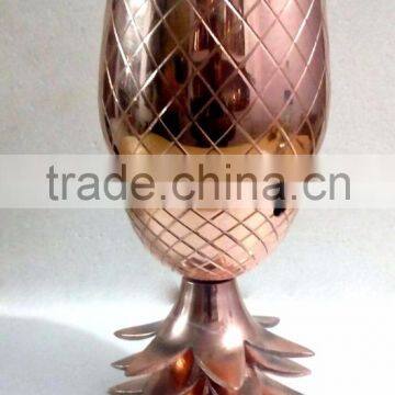 COPPER PINEAPPLE DRINKING BOWL FOR MOSCOW MULE, VODKA, GINGER, COPPER PINEAPPLE POT, SOLID COPPER PINEAPPLE DRINKING VESSEL photo-4