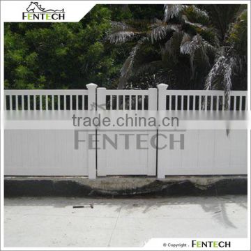 Privace pvc white picket fence and gate for yard house garden