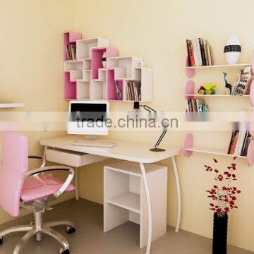 7 Shape Wooden Cube Kids Book Shelf Wall Cube Decorative Shelves photo-5