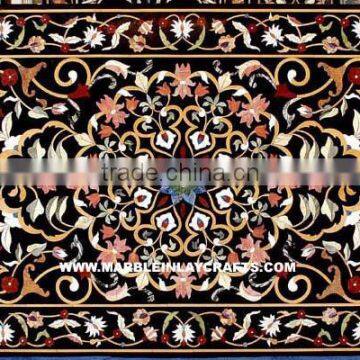 Micro Mosaic Marble Inlay Dining Table Top Pietra Dura