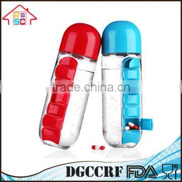NBRSC Portable Water Bottle With Weekly Pill Box Organizer As Seen on TV photo-2