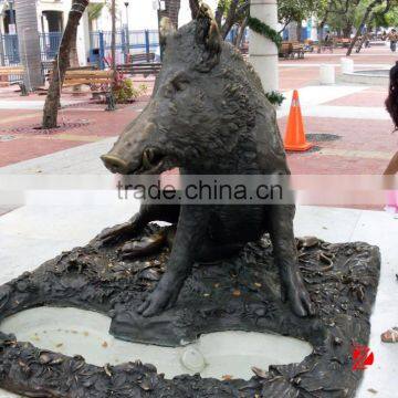 Bronze Life Size Outdoor Decorative Wild Pig Statue photo-2