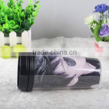 China Factory Wholesale Plastic Custom Paper Insert Travel Mug Cup photo-5