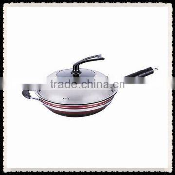 2015 New Commercial Pink Aluminum Wok