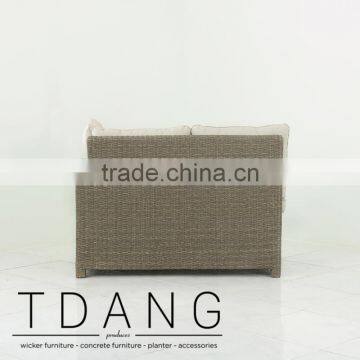 Salinas Wicker Left Hand Sofa 2 Seats - Weather Resistant Outdoor Wicker Sofa Corner photo-3