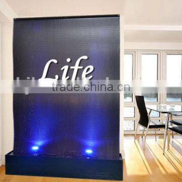 custom logo waterfall wall black acrylic decoration