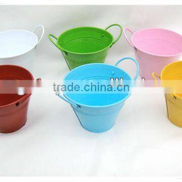MultiColor Home Decoration Metal Bucket Garden Planters Flower Pot photo-2