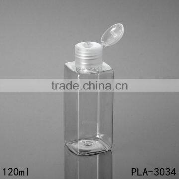 100ml China Clear Pet Square Shampoo Bottle Skin Care Cleansing Oil Flip Cap Plastic Shampoo Bottle Cosmetic Packaging photo-4