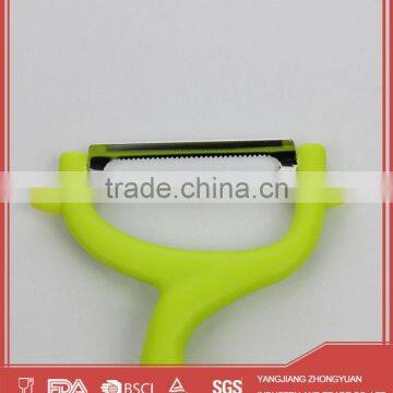 ZY-N1056 Hot Selling Stainless Steel Julienne Vegetable Peeler With Unique Style Handle photo-3
