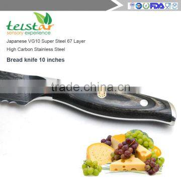 10 Inch Japanese VG10 Damascus Bread Knives photo-3
