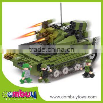 Creative diy military set building blocks mini plastic tank toy