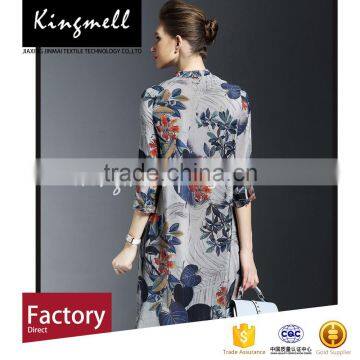 2016 New Fashion100% Floral Printed Silk Crepe de Chine Fabric photo-2