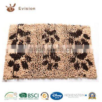 2016 NEW Chenille Bathmat With Dog's Foot Prints Pattern