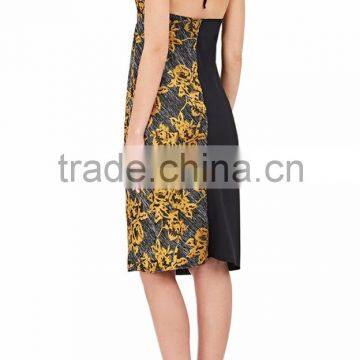 Customized Lady Apparel Casual Surplice Neck Adjustable Halter Strap Dress(DQM023C) photo-4