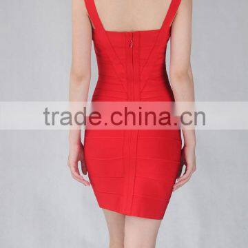 8 Colors Spaghetti Strap Bandage Dress 2015 Women HL Hot Cocktail Party Slim Dress Colorful White Black Red Yellow Purple photo-6