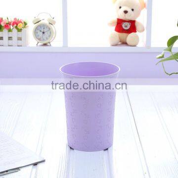 Plastic Kichen Waste Bin Office Round Blue and Pink Paper Trash Can photo-4