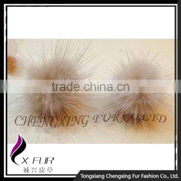 CX-F-03 Wholesale Cheap Charming Gift Promotion Jewelry Fashion Cute Mink Fur Ball Earring photo-4