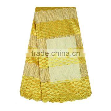 Wholesale 2017 New Gold Yellow French Lace Fabric For Wedding