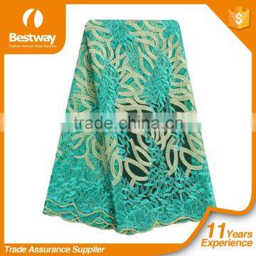 Nigeria Design Wedding Dress Tulle Lace Fabric FL0171 photo-2