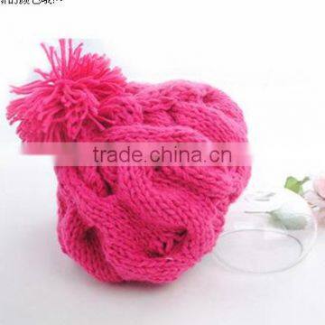Fashion Computer Knitted Beret Hats in Red Majored Producer Factory photo-3