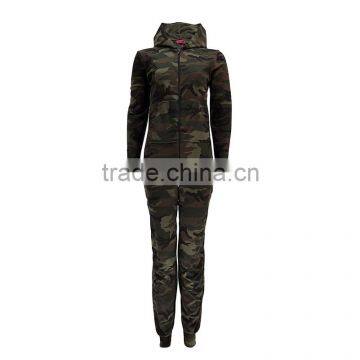 Fashion Women Supersoft All Over Military Style Zip Hooded Camo Onesie Adult photo-3