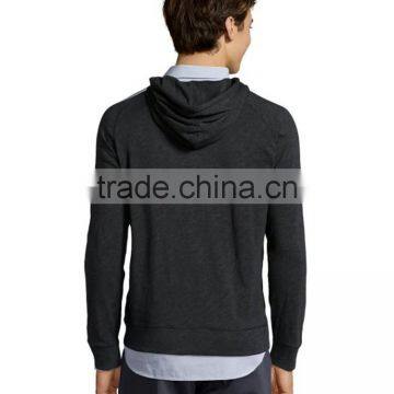 High Quality Men Hoodie v Neck Cotton Plain Wholesale Thin Hoodie photo-2