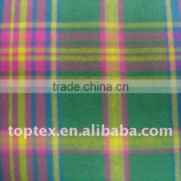 100% cotton yarn dyed flannel shirt fabric