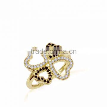 Gold Plated Latest Small Gemstone Heart Ring