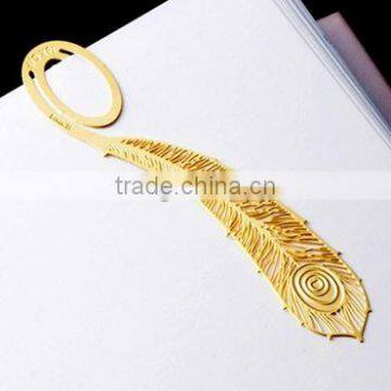 high end hollow leaf shape metal bookmark women loved style gold metal bookmark tags for her gifts 2016