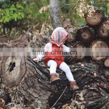 Baby Lovely Red Cotton Kids Clothing Summer Rompers Children Boutique Clothes photo-4