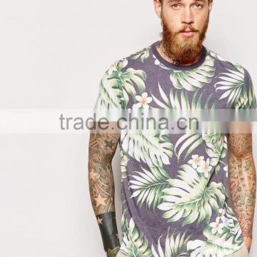 Custom full sublimation printing t shirt, palm tree printed t shirt 2015