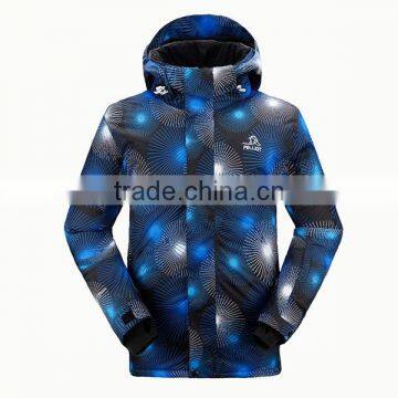 colorful active windproof men ski jacket