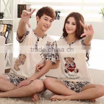 2015 Wholesale Lovely Bear Couple Pajamas photo-2